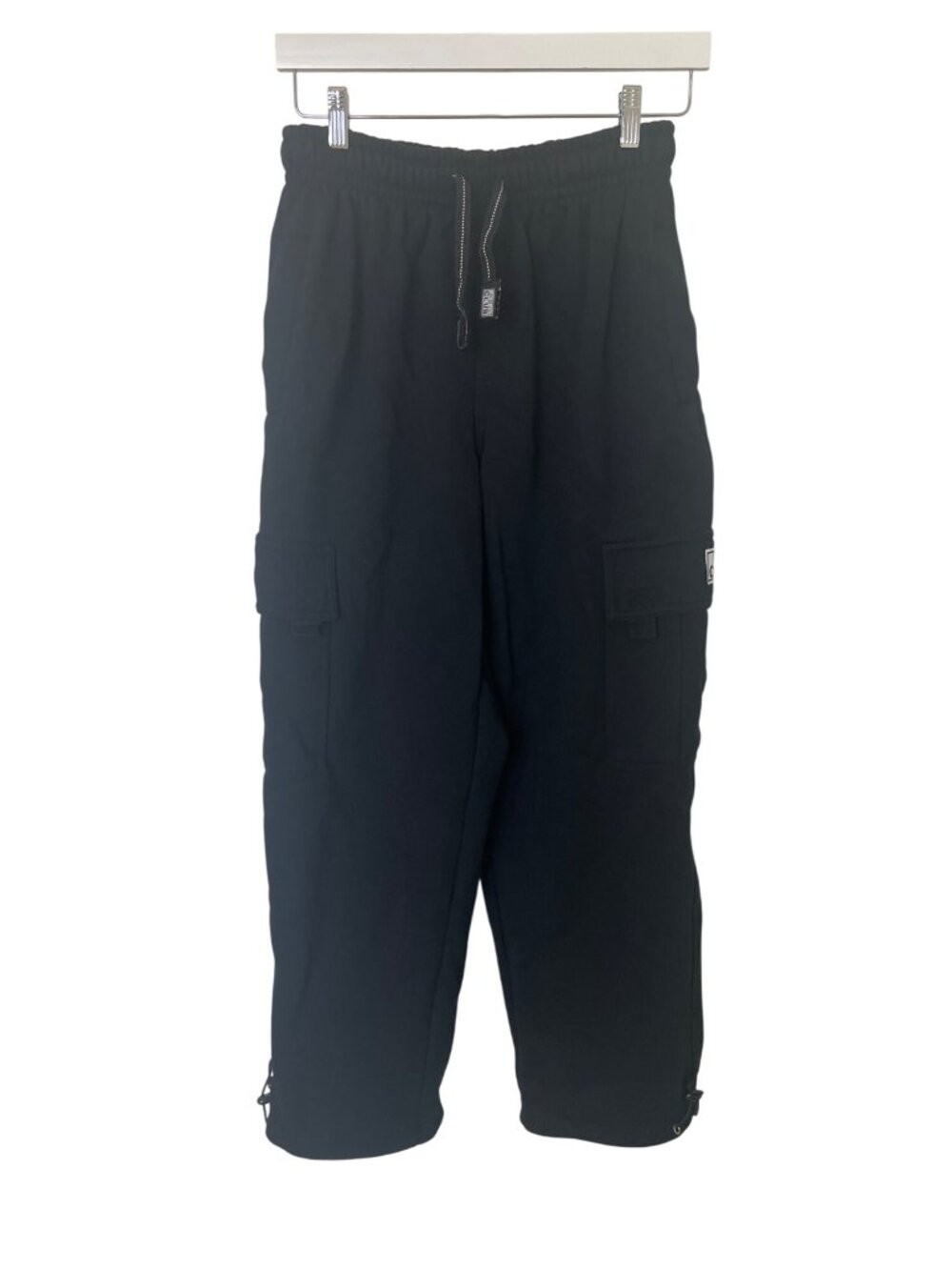 Pro Club Heavyweight Black Cargo Pants M Adjustable Waist & Hem